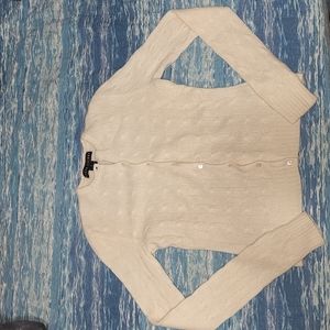 Ralph Lauren Slim Fit Cable Knit Button Down Sweater Sz. M